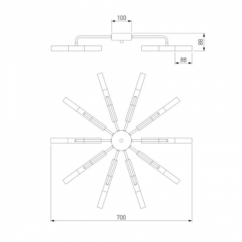 Потолочная люстра Bogate's Bastone 347 Smart в Нижнем Новгороде фото 5