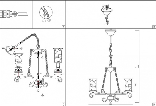 Подвесная люстра EVOLUCE Ancora SL122.303.03 в Нижнем Новгороде фото 5