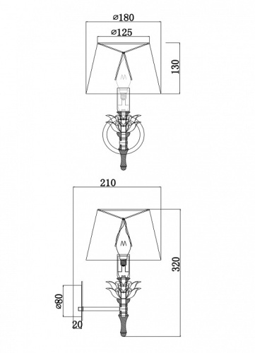 Бра Maytoni Barbara H003WL-01MG в Ревде фото 2