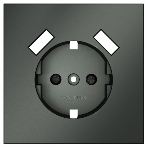 Накладка для розетки с заземлением и со шторками и 2хUSB type A Voltum S70 VLS000906 в Нижнем Новгороде