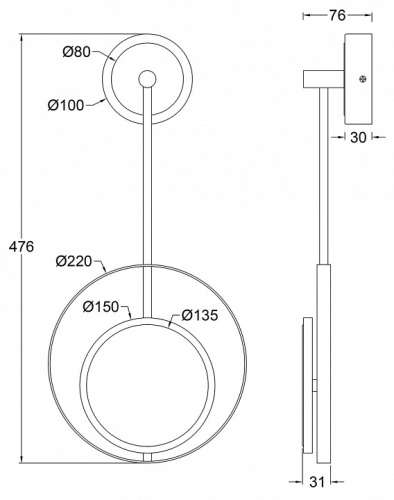 Бра Escada Hypnosis 10206/SG LED White/Gold в Нижнем Новгороде фото 5