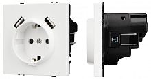 Розетка с заземлением и со шторкой и 2хUSB type A, без рамки Arlight NOBE 054288(1) в Нижнем Новгороде