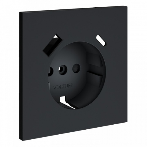 Накладка для розетки с заземлением и со шторками и 2хUSB type A и C Voltum S70 VLS001007 в Нижнем Новгороде фото 3