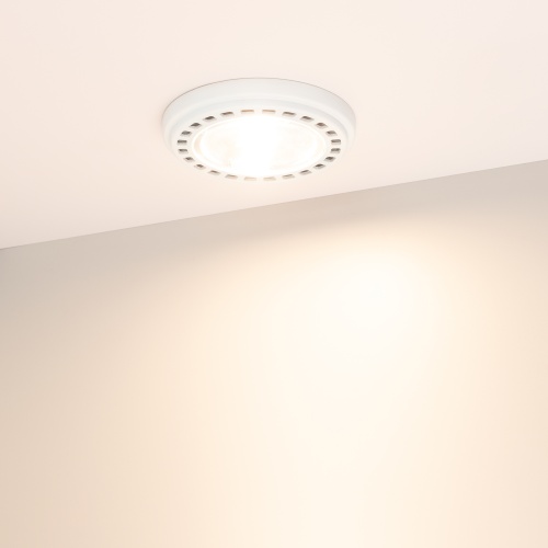 Лампа AR111-UNIT-GU10-15W-DIM Warm3000 (WH, 24 deg, 230V) (Arlight, Металл) в Можайске фото 3