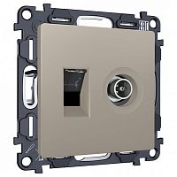 ТВ-розетка и розетка Ethernet RJ-45 без рамки Ambrella Volt ALFA MA372510 в Нижнем Новгороде