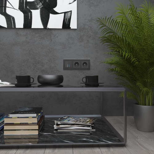 Рамка на 3 поста Werkel Aluminium (черный алюминий) W0031708 в Нижнем Новгороде фото 3