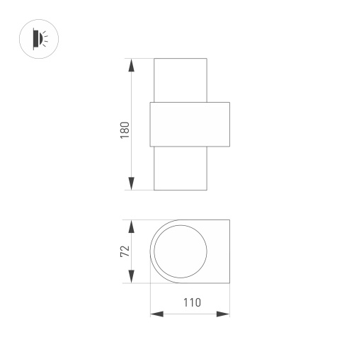 Светильник SP-SPICY-WALL-TWIN-S180x72-2x6W Day4000 (GD, 40 deg) (Arlight, IP20 Металл, 3 года) в Заполярном фото 5