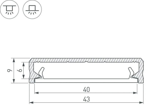 Профиль накладной Arlight ALM 026713(1) в Нижнем Новгороде фото 2
