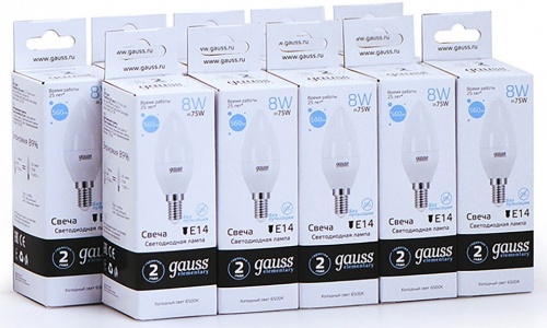 Лампа светодиодная Gauss 331 E14 8Вт 6500K 33138 в Нижнем Новгороде фото 6