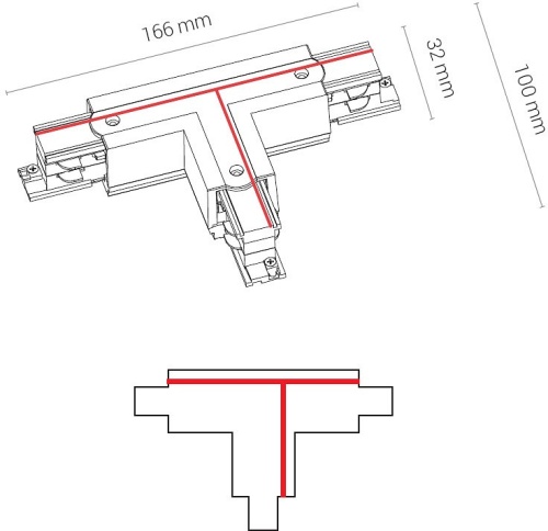 Соединитель T-образный для треков Nowodvorski Ctls Power 8243 в Нижнем Новгороде фото 2