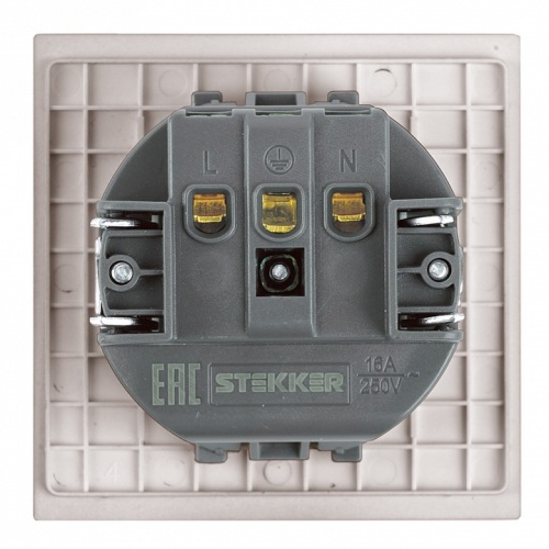 Розетка с заземлением и со шторкой Stekker Мия 50484 в Нижнем Новгороде фото 5