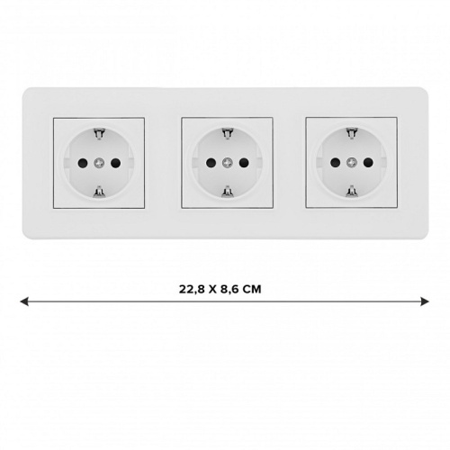Розетка с заземлением и со шторкой Arte Milano SET16-3 SET16-3-40-1x3 white в Нижнем Новгороде фото 2
