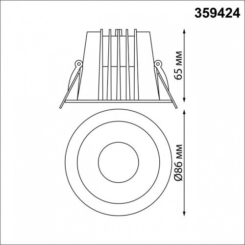 Встраиваемый светильник Novotech Lang 359424 в Симе фото 6