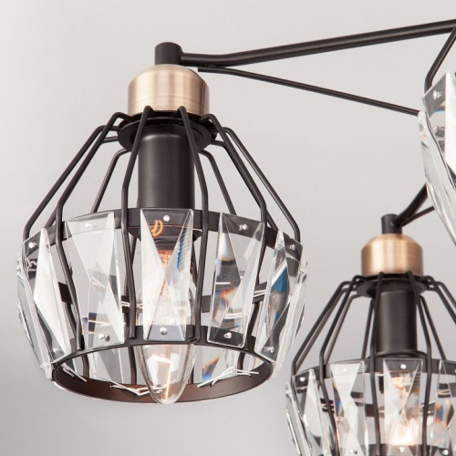 Люстра на штанге Eurosvet Lord 70075/5 черный в Нижнем Новгороде фото 6