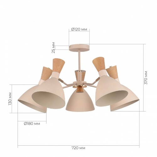 Люстра на штанге EVOLUCE VISTA SLE1256-502-05 в Нижнем Новгороде фото 3