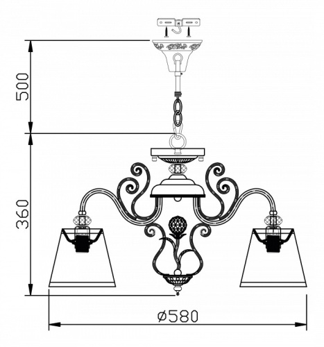 Подвесная люстра Maytoni Vintage ARM420-05-R в Сычевке фото 6