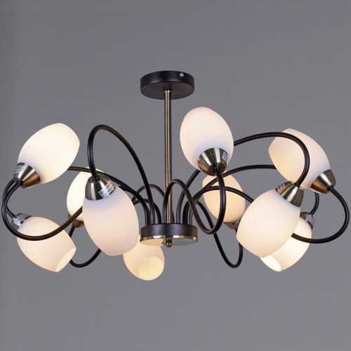 Люстра на штанге 01270-1 01270-0.3-10B BK+AB в Нижнем Новгороде фото 3