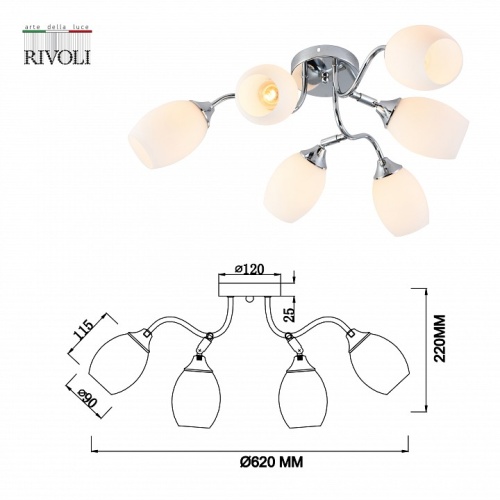 Потолочная люстра Rivoli Hollie Б0055379 в Нижнем Новгороде фото 6