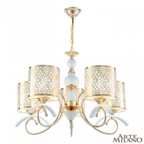 Подвесная люстра Arte Milano Florentia-9787 309787/5 Wh/Gd в Нижнем Новгороде фото 9