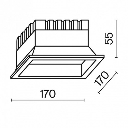 Встраиваемый светильник Maytoni Okno DL056-24W3K-W в Нижнем Новгороде фото 4