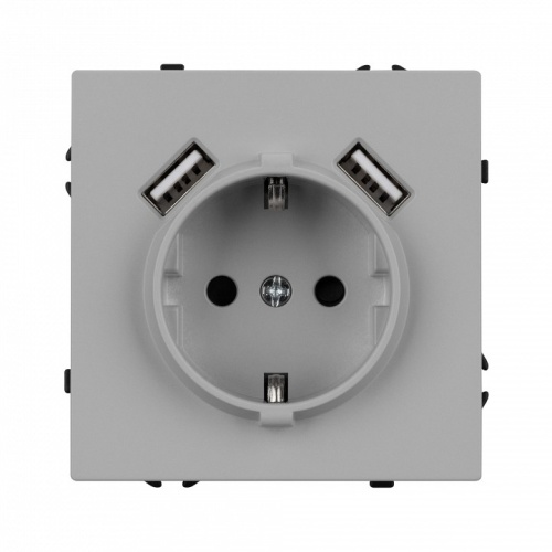 Розетка с заземлением и 2хUSB type A, без рамки Arlight SCT-NOBE 059443 в Нижнем Новгороде фото 3