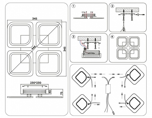 Потолочная люстра Ambrella Light FA FA4371 в Нижнем Новгороде фото 2