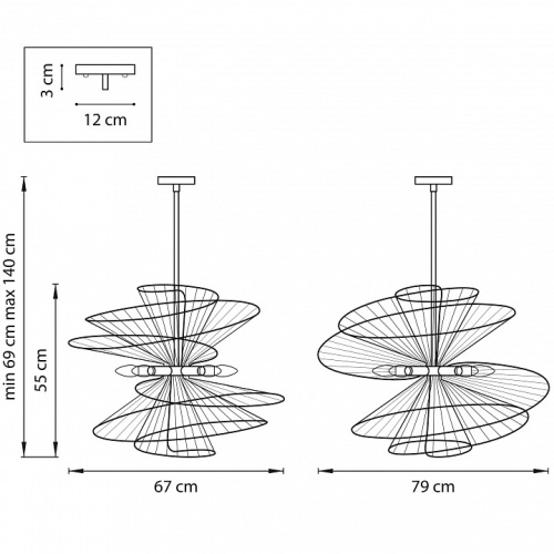 Люстра на штанге Lightstar Zeta 728183 в Нижнем Новгороде фото 2