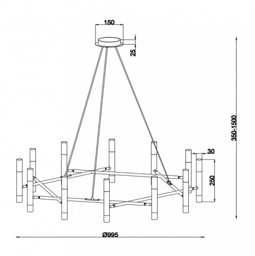 Подвесной светильник Maytoni Vigo MOD031PL-24B в Нижнем Новгороде фото 3