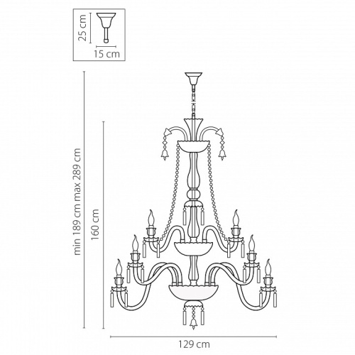 Подвесная люстра Osgona Campana 716364 в Архангельске фото 4