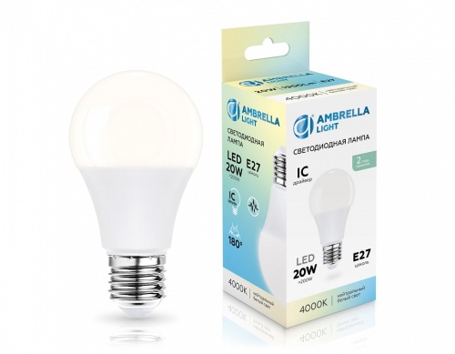 Лампа светодиодная Ambrella Light A60 E27 20Вт 4000K 602004 в Нижнем Новгороде фото 2