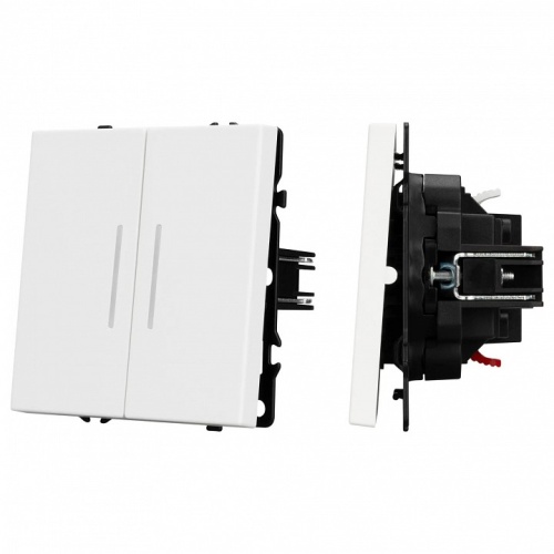 Выключатель проходной двухклавишный без рамки Arlight SWT 054240 в Нижнем Новгороде