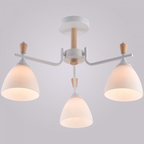 Люстра на штанге 01622-0.3-03 WH+WOOD в Нижнем Новгороде фото 4