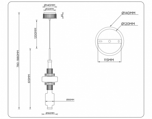 Подвесной светильник Ambrella Light LH LH53121 в Нижнем Новгороде фото 2