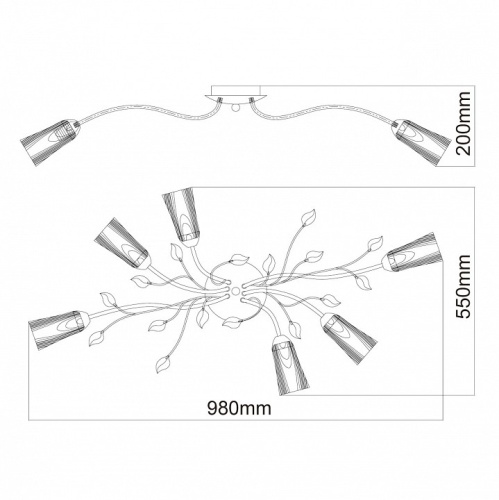 Потолочная люстра MW-Light Восторг 16 242015306 в Владивостоке фото 2