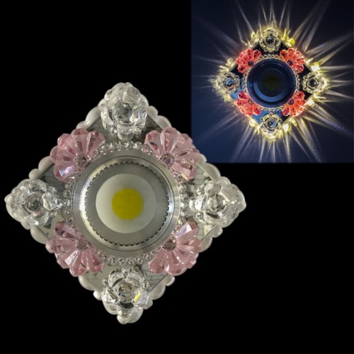 Встраиваемый светильник  42249-9.0-001PL MR16+LED3W CL/PK в Нижнем Новгороде