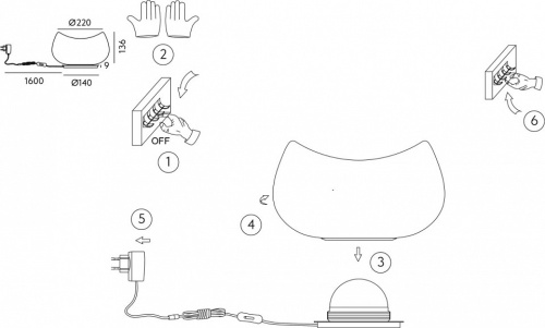 Настольная лампа декоративная Denkirs FLOA DK6747-BK+SM в Нижнем Новгороде фото 2