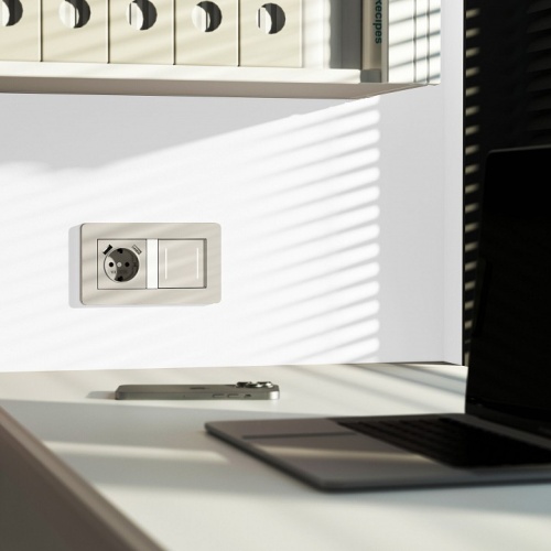 Выключатель двухклавишный с подсветкой без рамки Werkel дымчатый W4522014 в Нижнем Новгороде фото 8