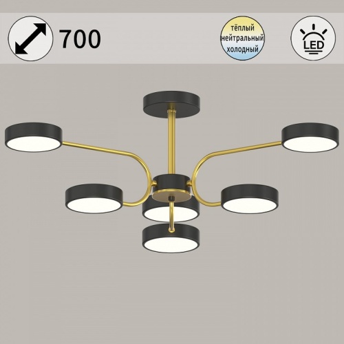 Люстра на штанге 03325-0.3-06 BK+COPPER в Нижнем Новгороде