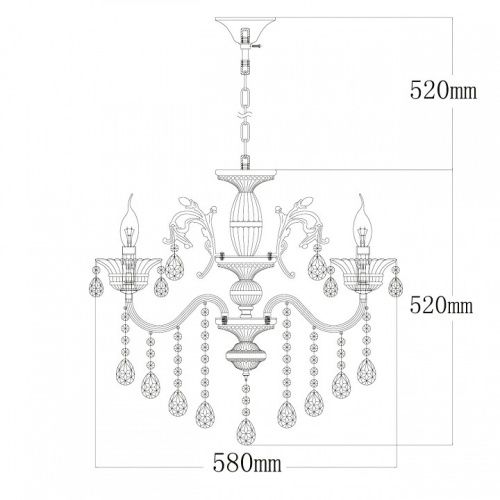 Подвесная люстра MW-Light Селена 11 482013105 в Кольчугино фото 4