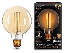 Лампа светодиодная Gauss Led Filament G95 E27 8Вт 2400K 105802008 в Нижнем Новгороде