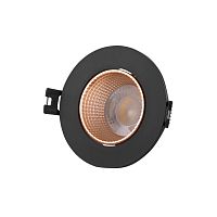 DK3061-BBR Встраиваемый светильник, IP 20, 10 Вт, GU5.3, LED, черный/бронзовый, пластик в Кораблино