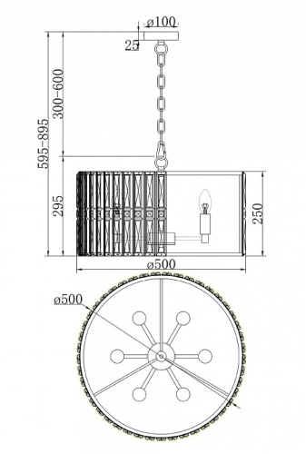 Подвесной светильник Maytoni Facet MOD094PL-06CH в Ермолино фото 4