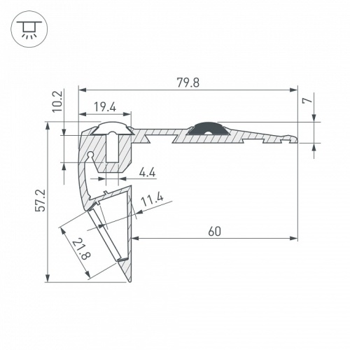 Профиль накладной Arlight Step-Front 23866 в Нижнем Новгороде фото 2