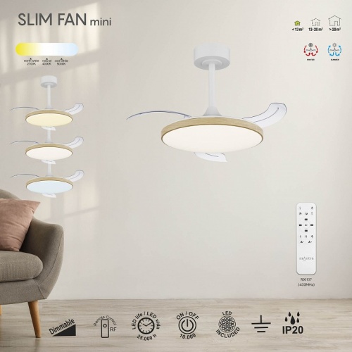 Светильник с вентилятором Mantra SLIM FAN 9009 в Нижнем Новгороде фото 5