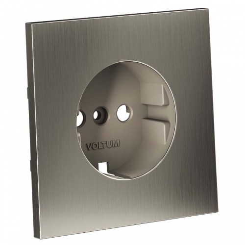 Накладка для розетки с заземлением Voltum S70 METAL VLSM000611 в Нижнем Новгороде фото 3