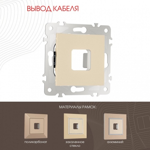 Розетка для вывод кабеля без рамки Arte Milano am-203 203.49-1.shampan в Нижнем Новгороде фото 6