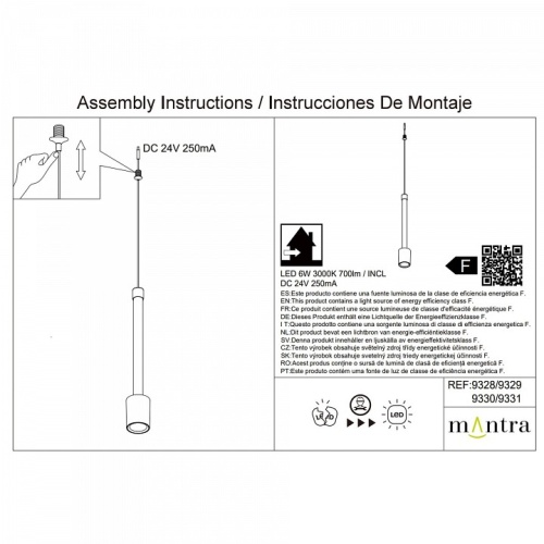 Подвесной светильник Mantra Fugaz 9331 в Нижнем Новгороде фото 4