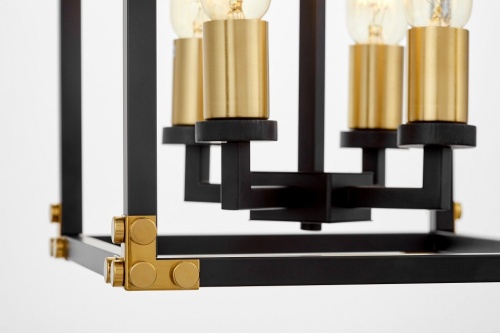 Люстра на штанге LUMINA DECO Waldorf LDP 1140-4 BK+MD в Нижнем Новгороде фото 4