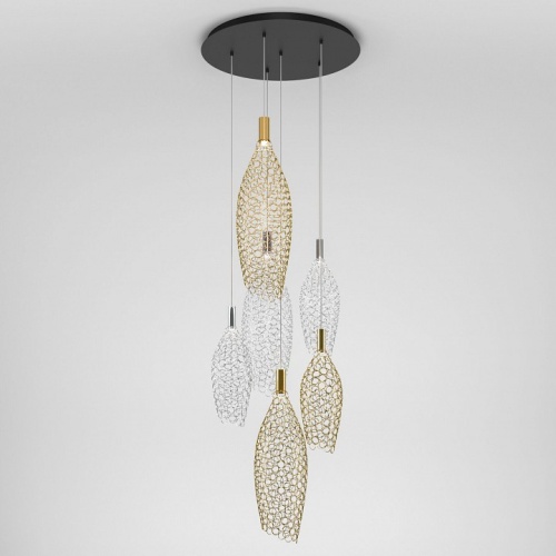 Подвесной светильник Eurosvet Ruche 90352/6 золото/хром в Нижнем Новгороде