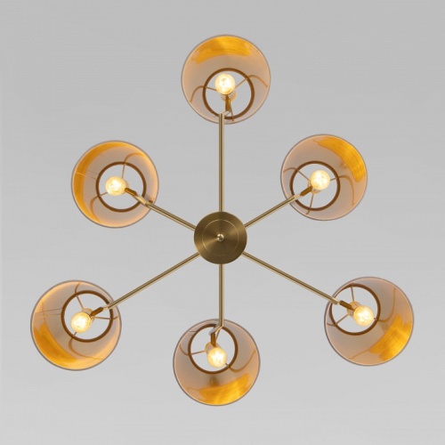 Люстра на штанге Eurosvet Topanga 60173/6 латунь в Нижнем Новгороде фото 5